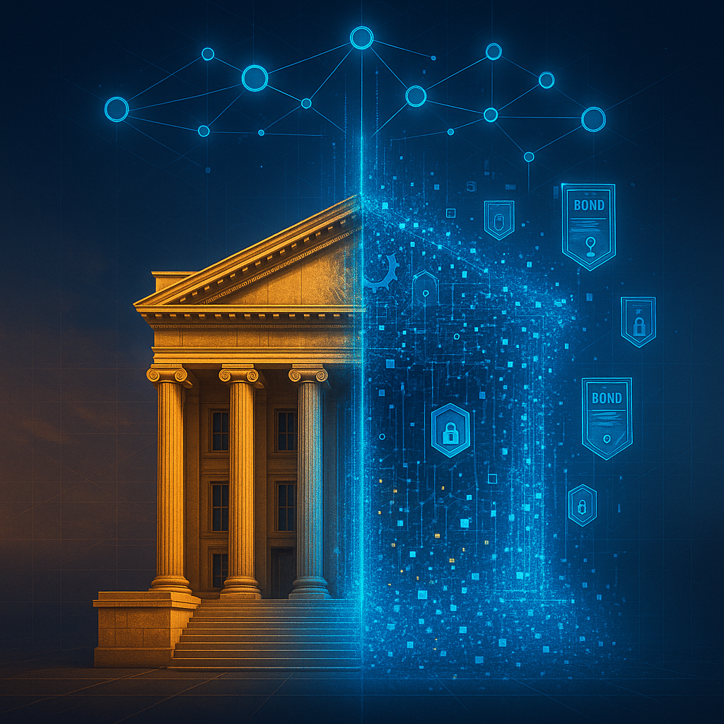 Tokenized treasury bonds RWA digital transformation visualization